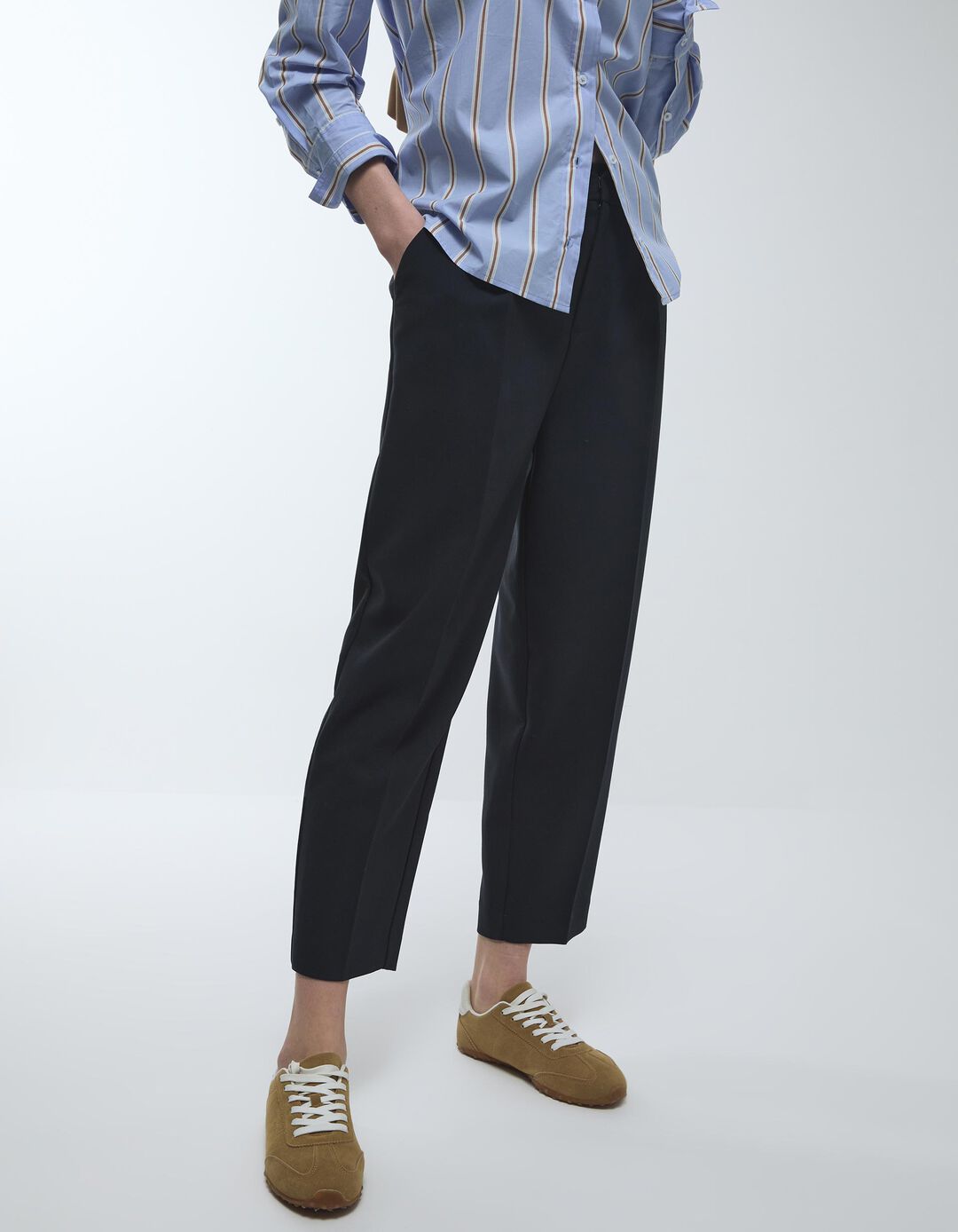 Cal&ccedil;as, Mulher, Azul Escuro