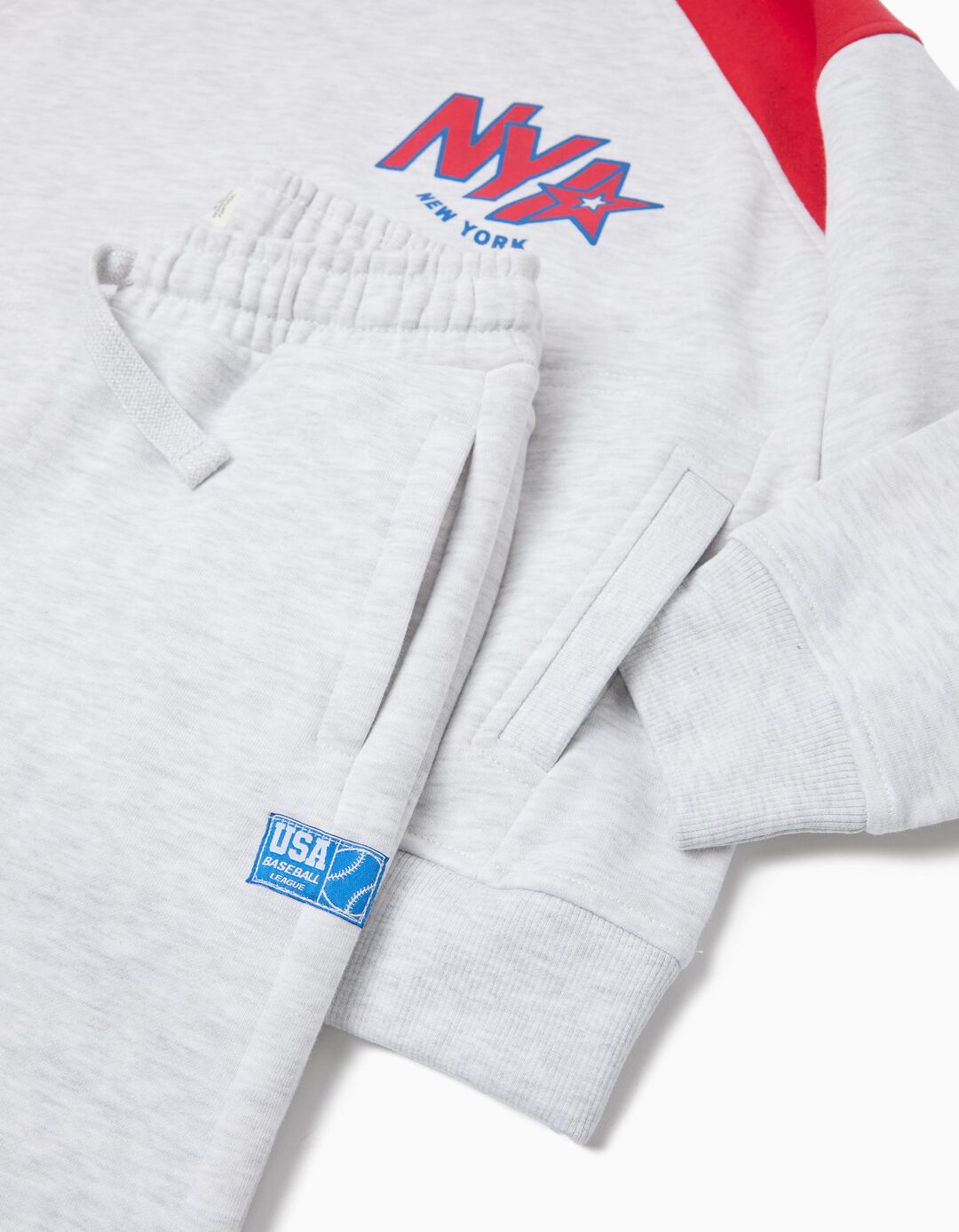 Conjunto de Jogging, Menino, Cinzento Claro