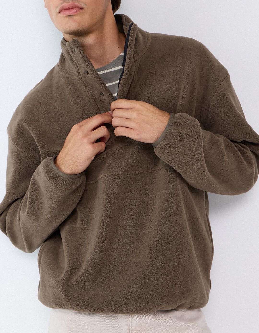 Sweatshirt Polar, Homem, Verde Escuro