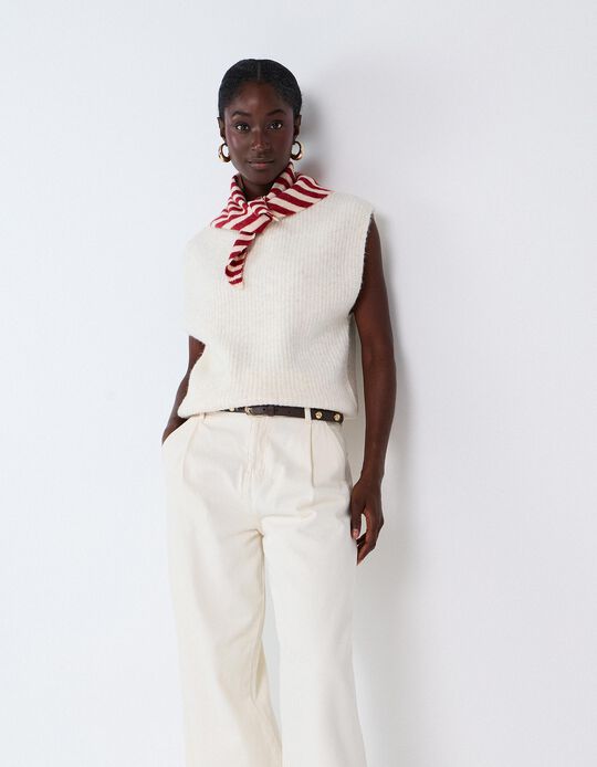 Comprar Online Colete De Malha, Mulher, Bege