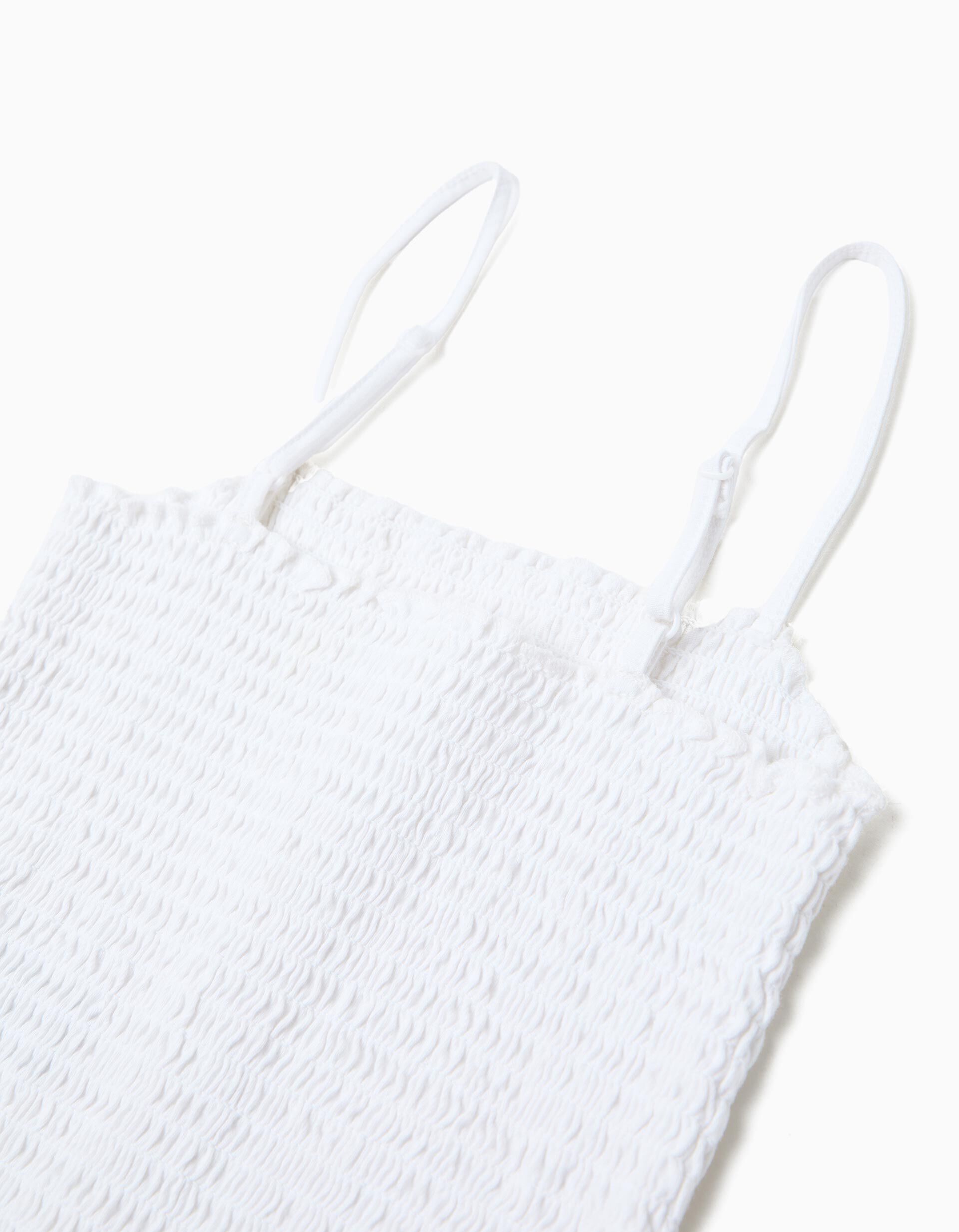 Comprar Online Top Franzido Smock, Menina, Branco