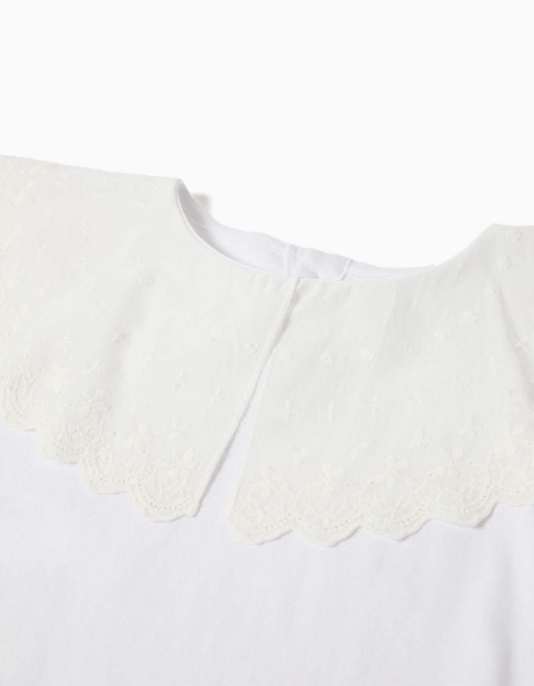 T-shirt Manga Comprida, Menina, Branco