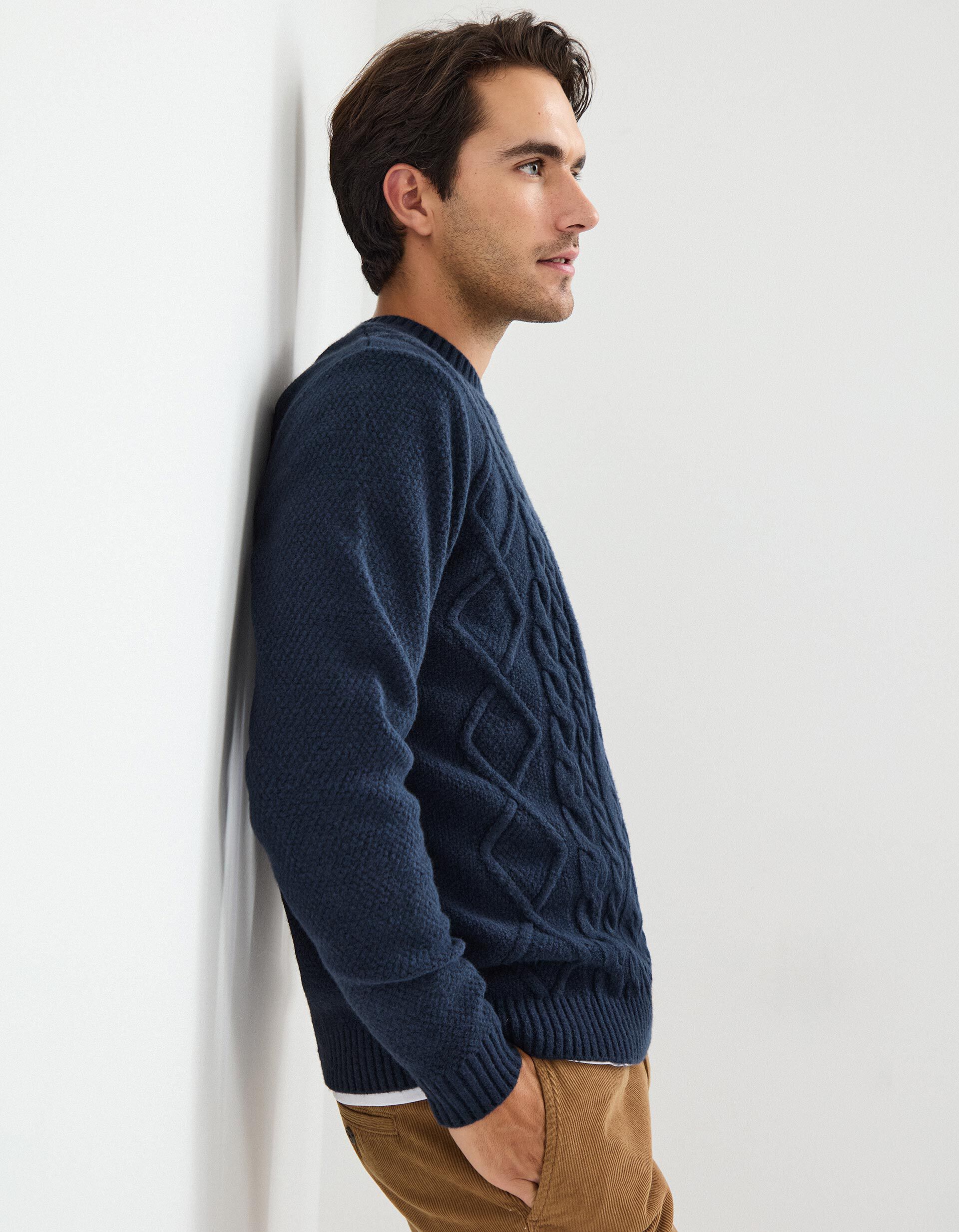 Comprar Online Camisola de Malha, Homem, Azul Escuro