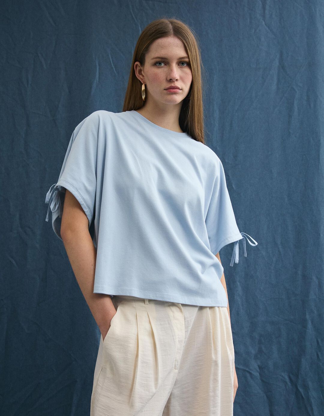 T-shirt, Mulher, Azul