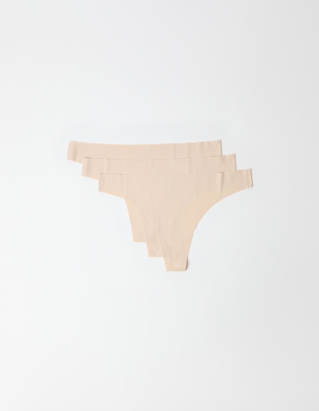 Pack 3 Cuecas Invis&iacute;veis, Mulher, Bege Claro