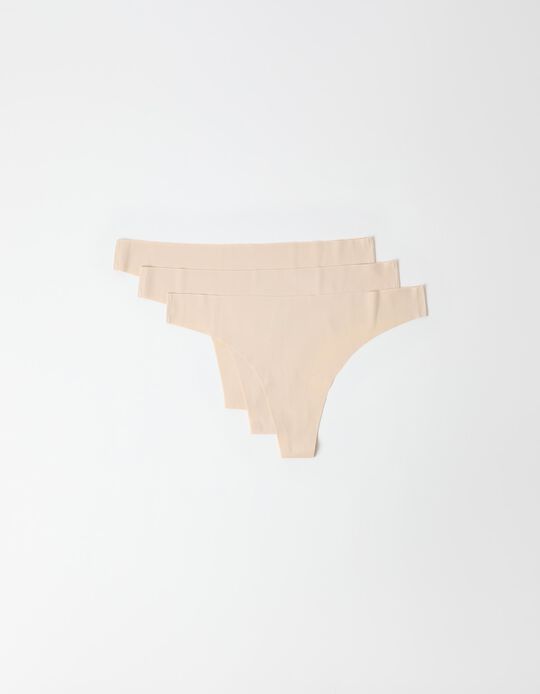 Comprar Online Pack 3 Cuecas Invis&iacute;veis, Mulher, Bege Claro