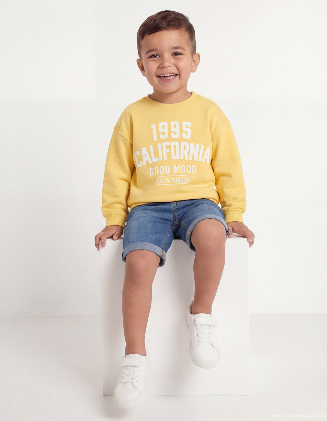 Sweatshirt, Menino, Amarelo