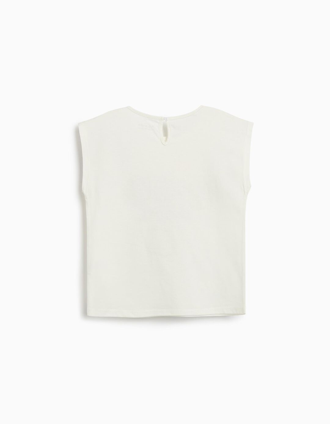 T-shirt sem Mangas, Menina, Cru