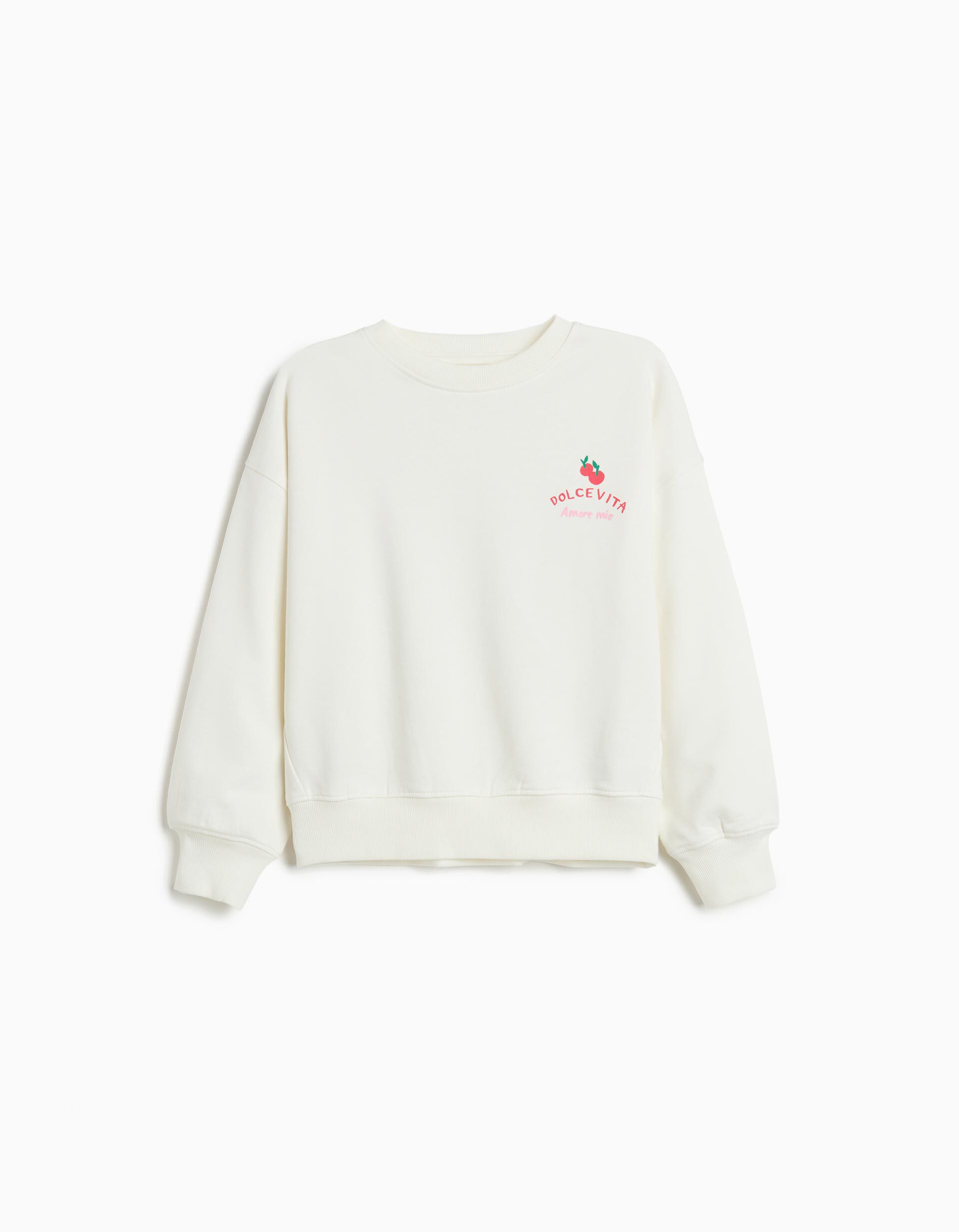 Comprar Online Sweatshirt de Felpa, Menina, Branco