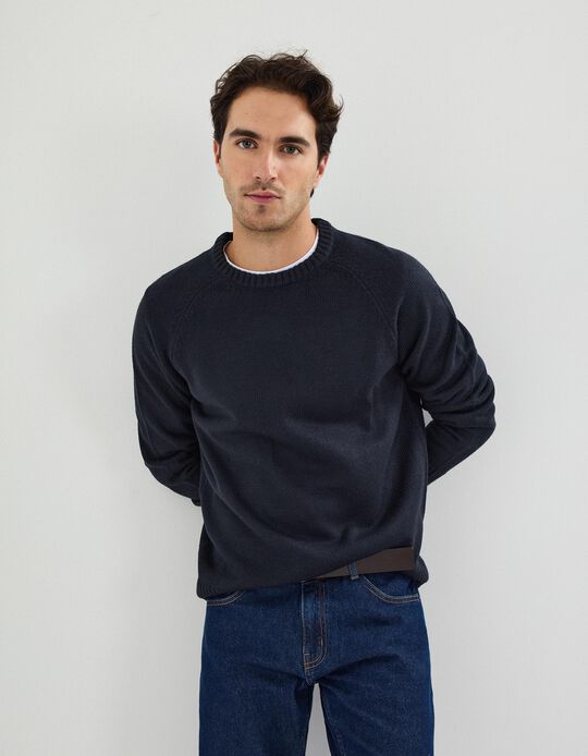 Comprar Online Camisola de Malha, Homem, Azul Escuro