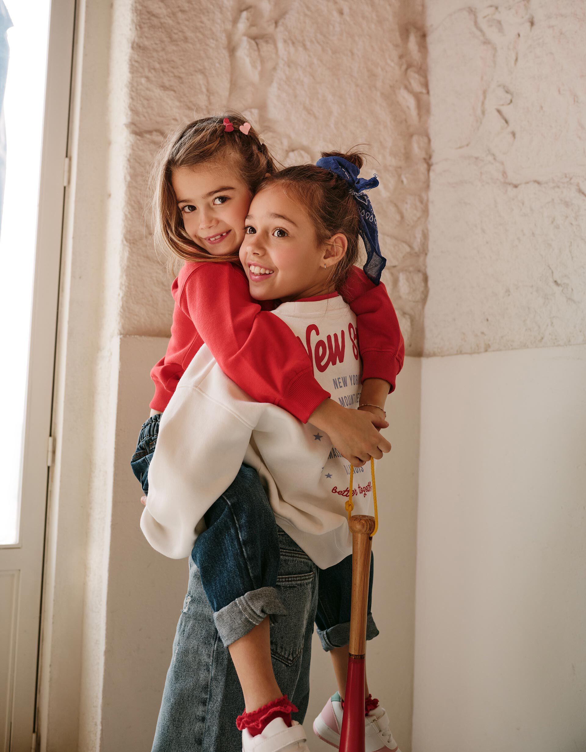 Sweatshirt de Felpa, Menina, Branco