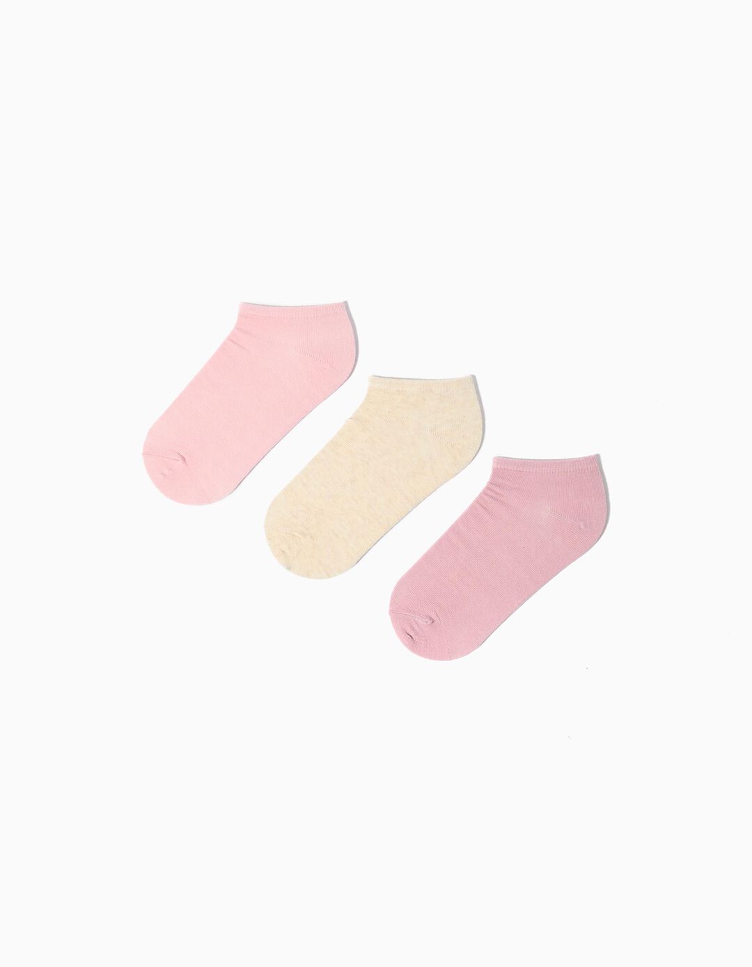 Pack 3 Pares de Meias Tornozelo, Menina, Multicor 