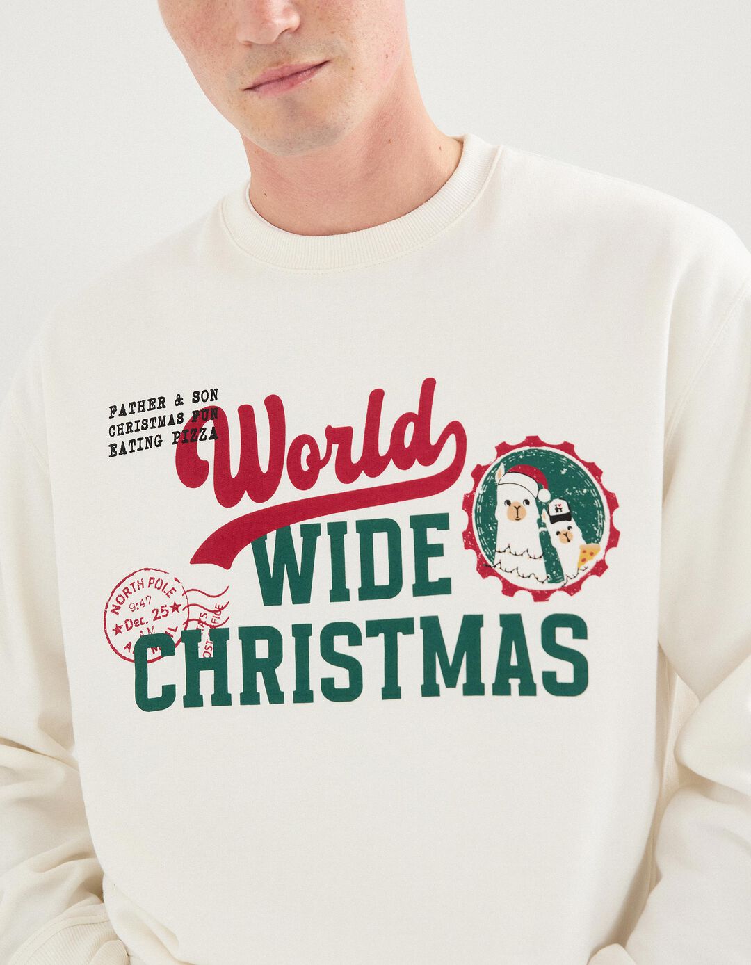 Sweatshirt de Natal, Homem, Cru
