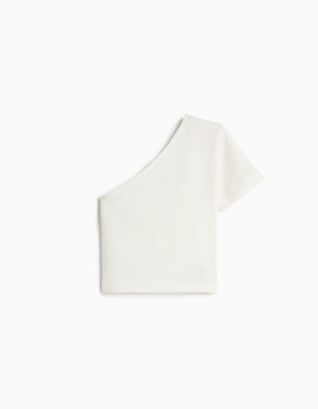 T-shirt Assim&eacute;trica, Menina, Branco