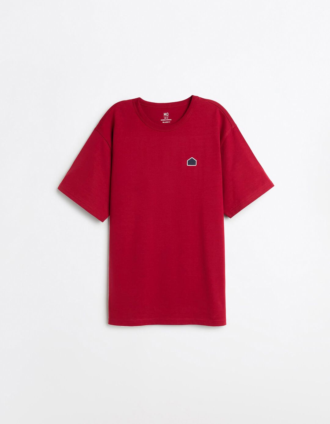 T-shirt Heavy Jersey Bordado, Homem, Vermelho Escuro