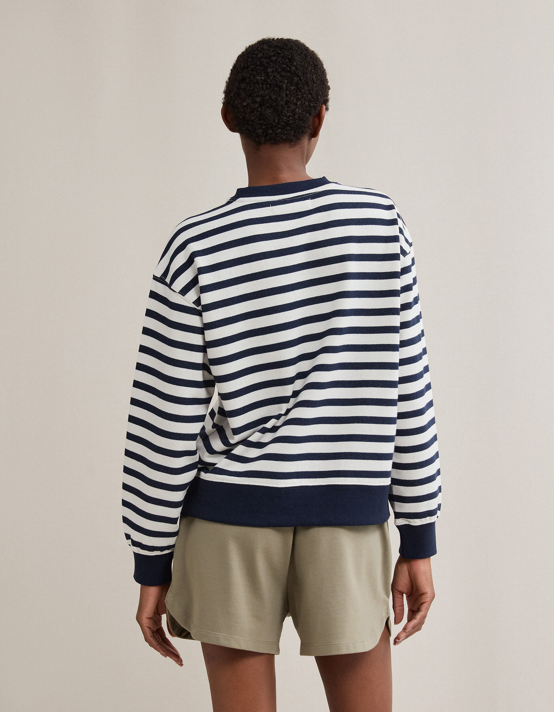 Comprar Online Sweatshirt Riscas, Mulher, Azul Escuro