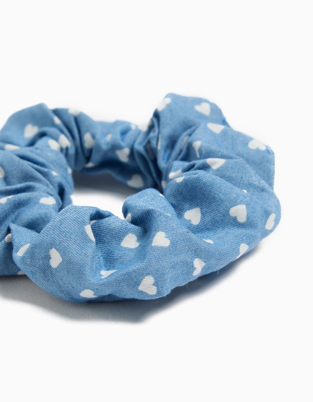 Elástico de Cabelo Scrunchie, Menina, Azul Claro