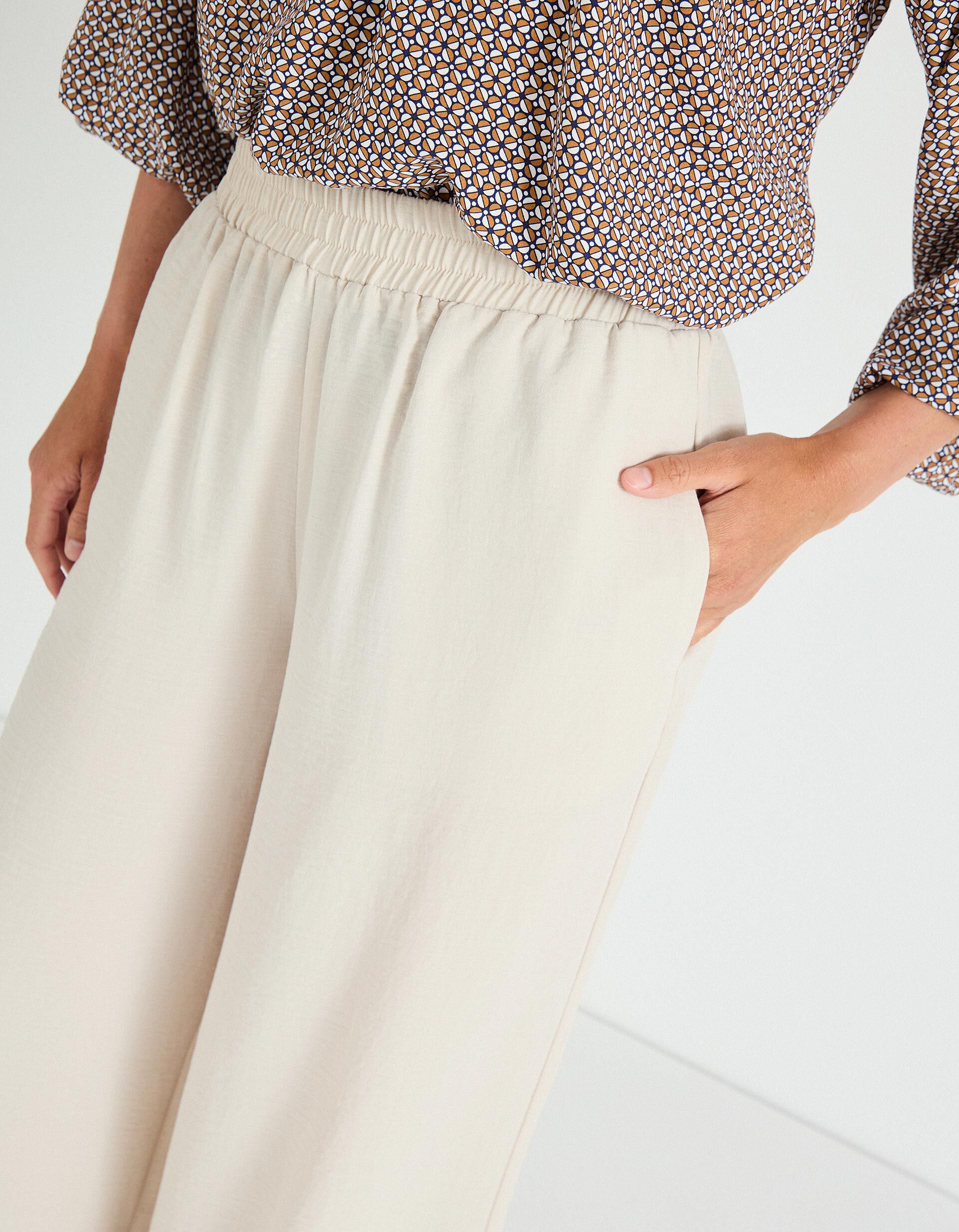 Comprar Online Cal&ccedil;as Palazzo, Mulher, Bege