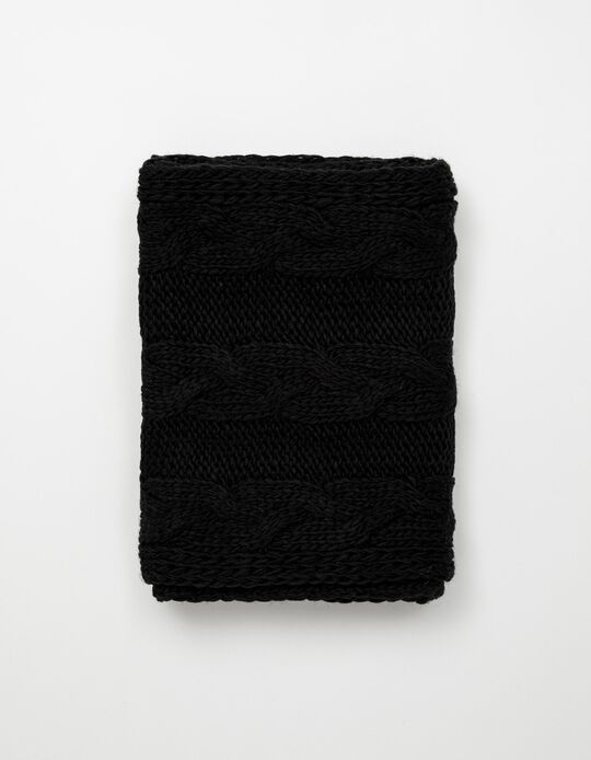 Knitted Scarf, Women, Black