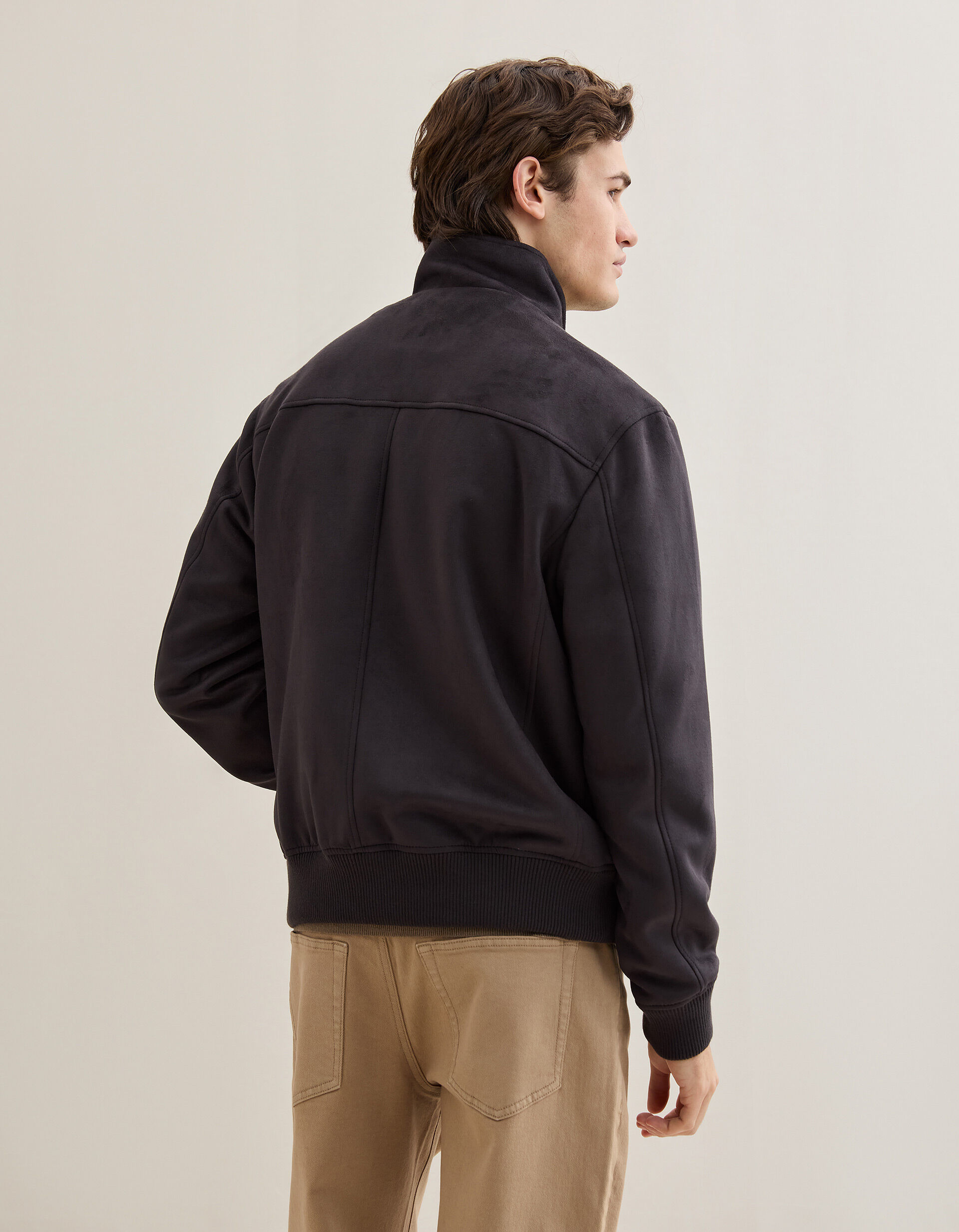 Comprar Online Casaco Bomber Efeito Camur&ccedil;a, Homem, Castanho Escuro