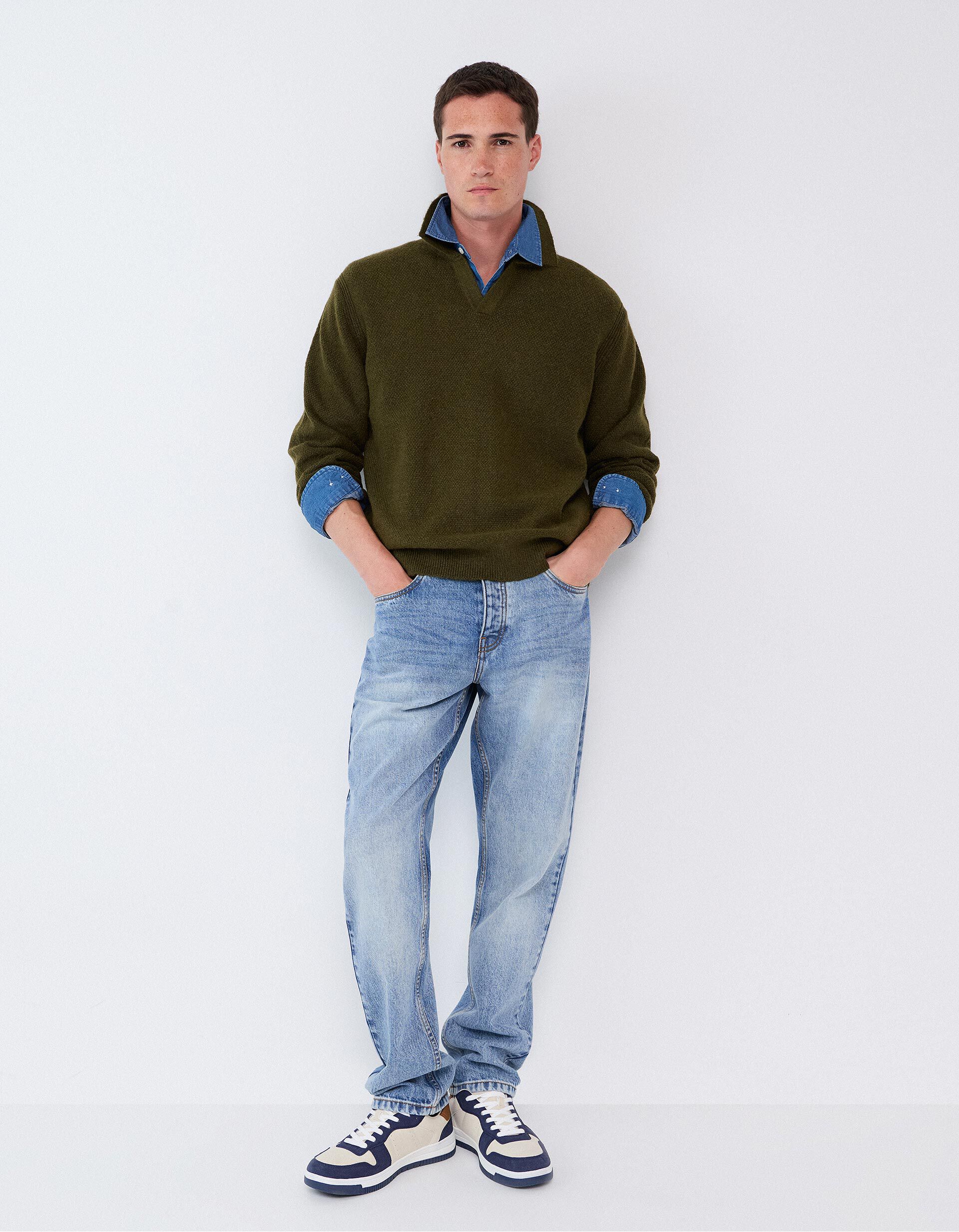 Comprar Online Camisola De Malha, Homem, Verde Escuro