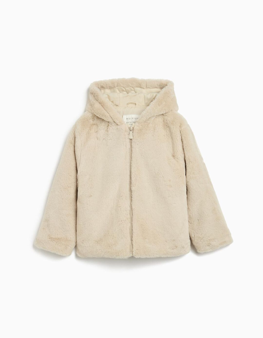 Casaco de Pelo Sintético, Menina, Cru