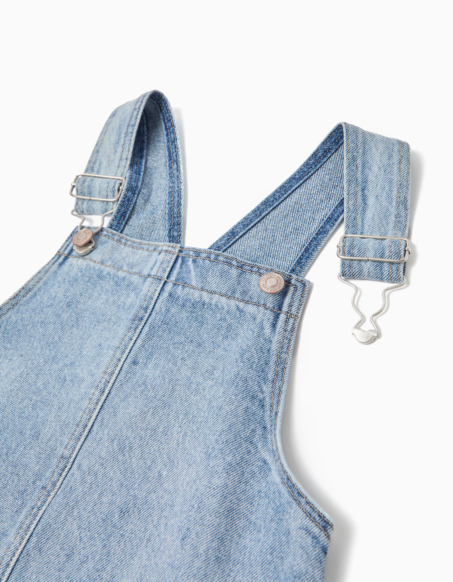 Comprar Online Saia Jardineira, Menina, Azul Claro