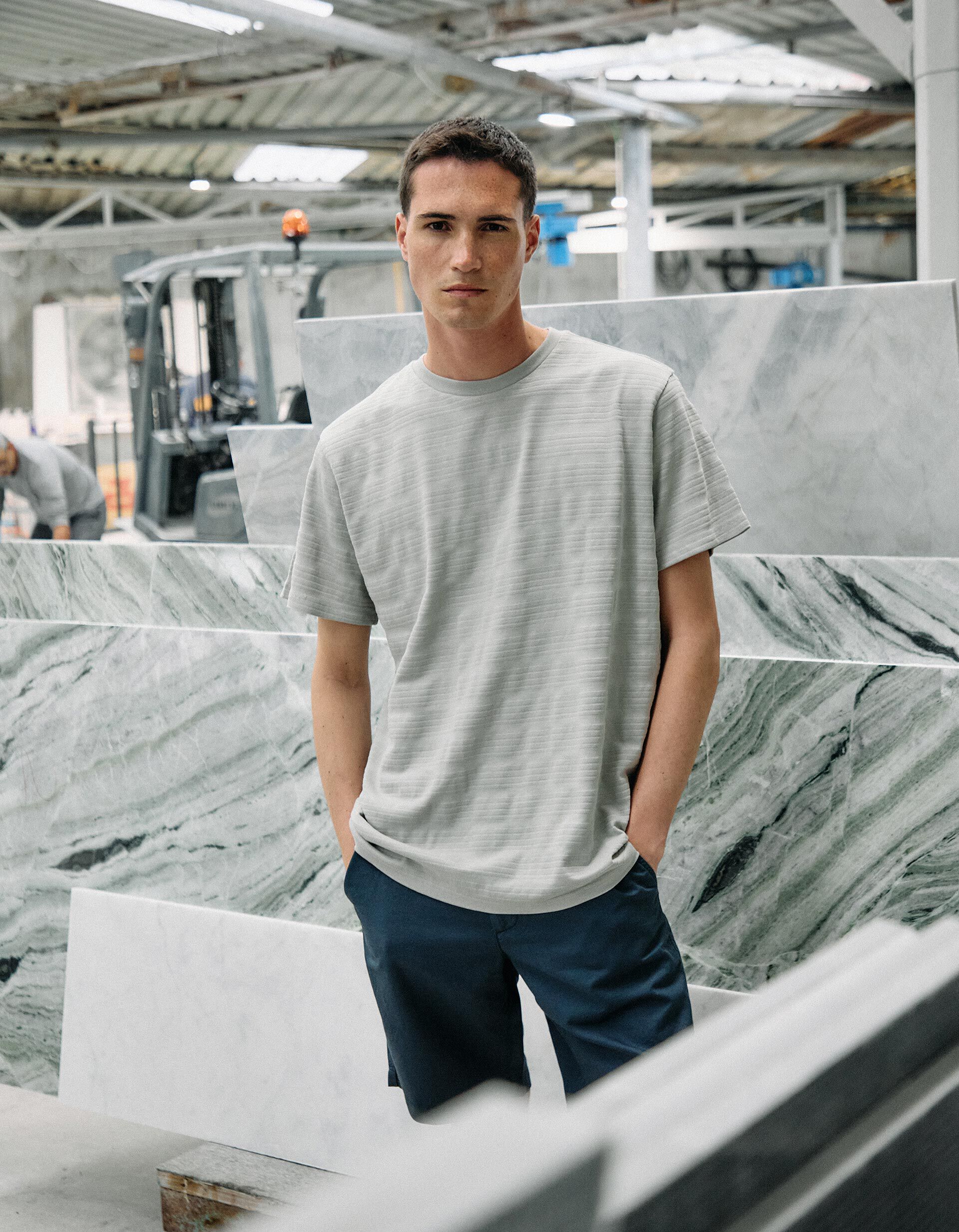 Comprar Online T-shirt Jersey, Homem, Verde Claro