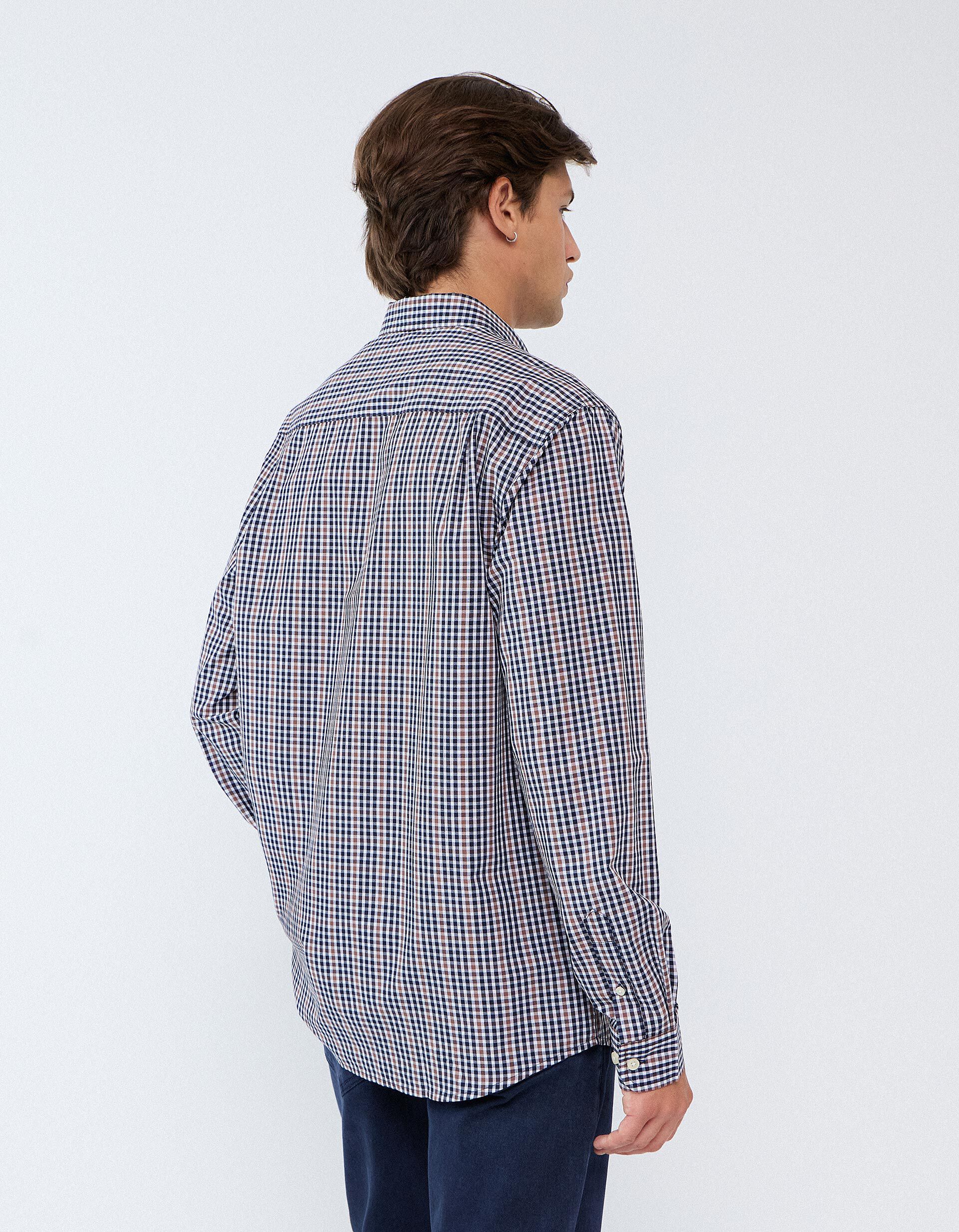 Comprar Online Camisa De Popelina, Homem, Castanho