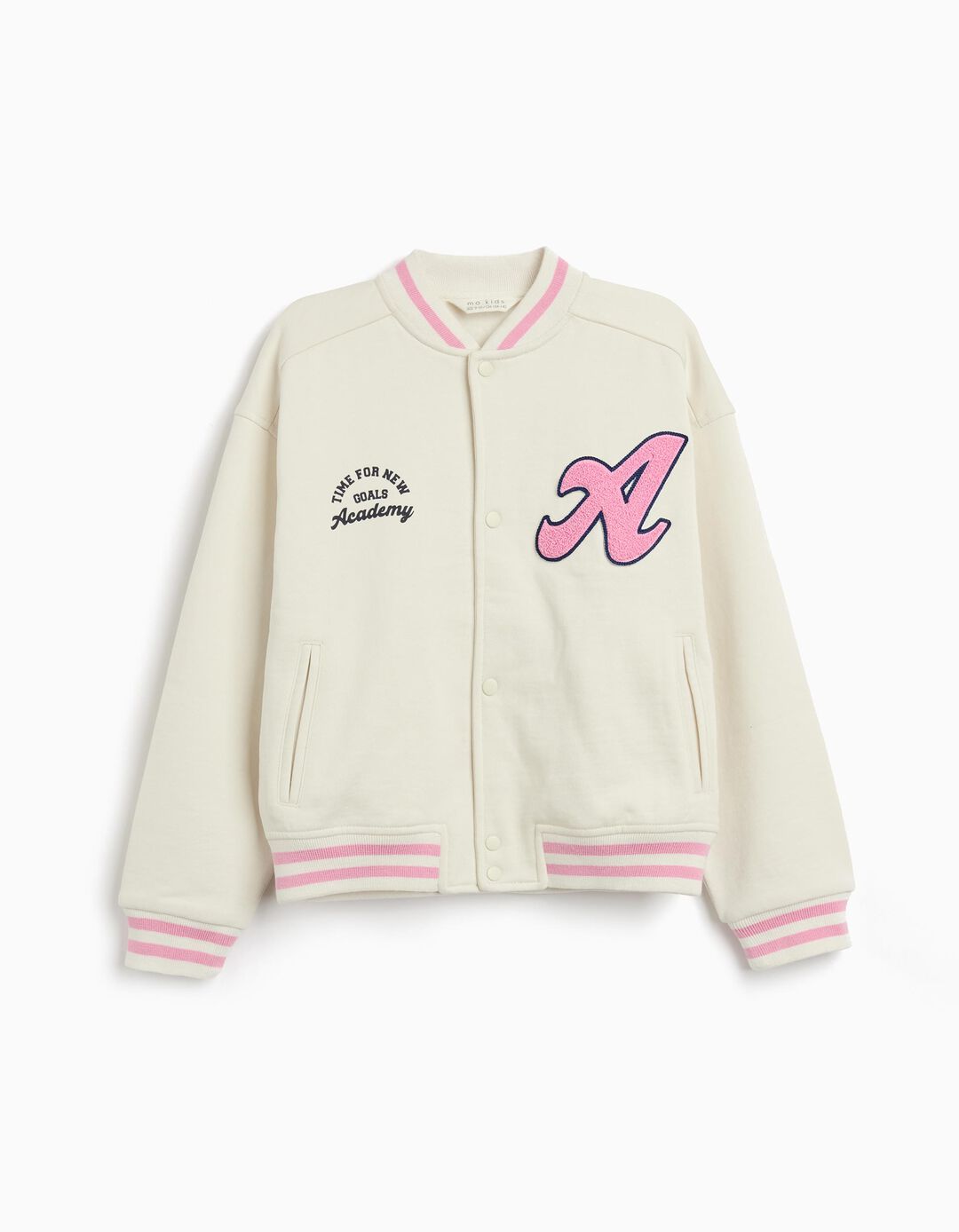 Casaco Bomber, Menina, Branco