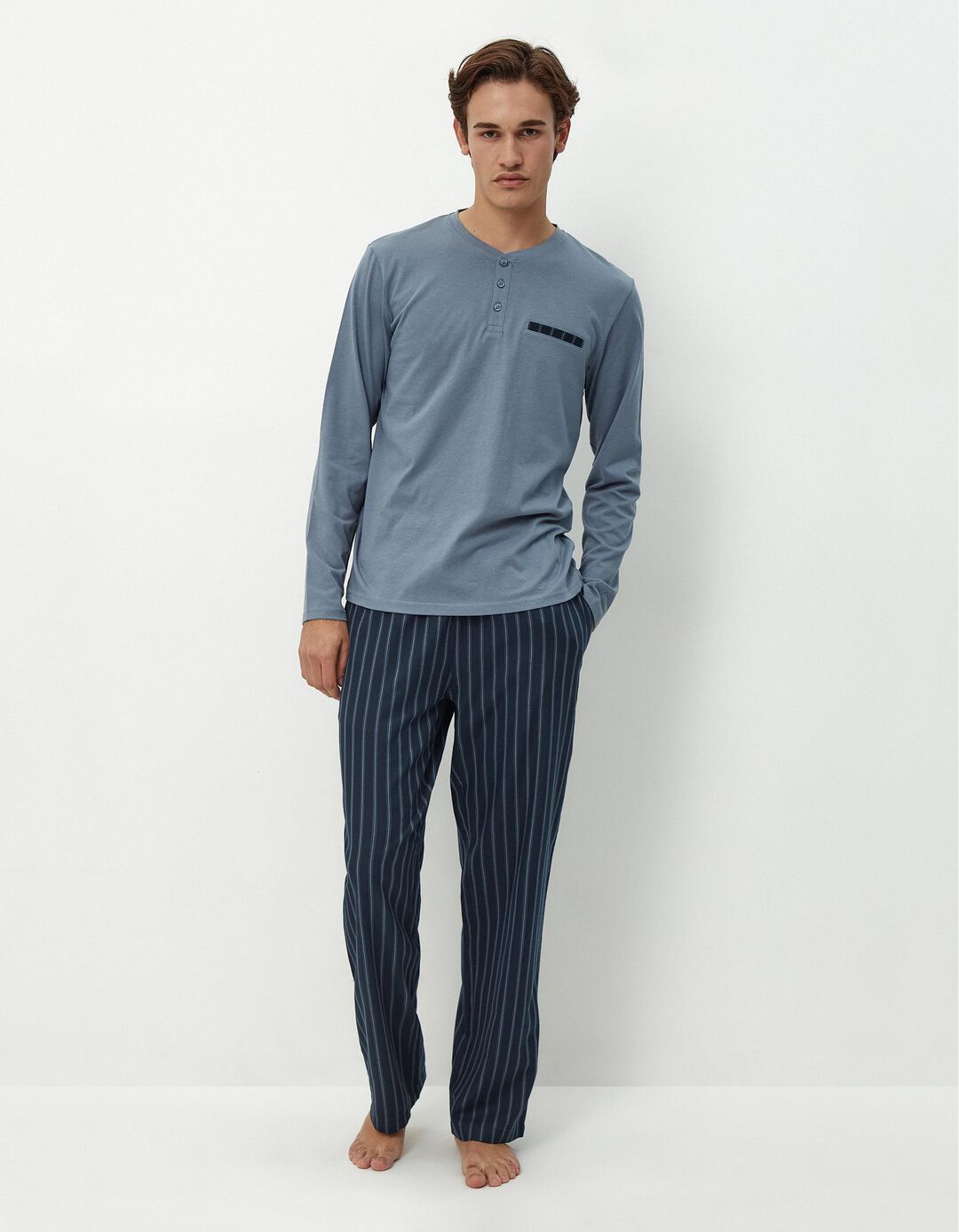 Pijama, Homem, Azul 