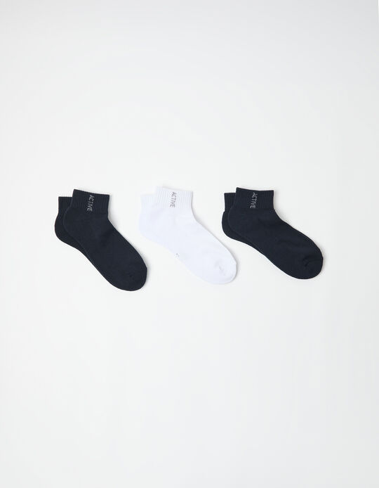 Comprar Online Pack 3 Pares de Meias Tornozelo, Homem, Multicor