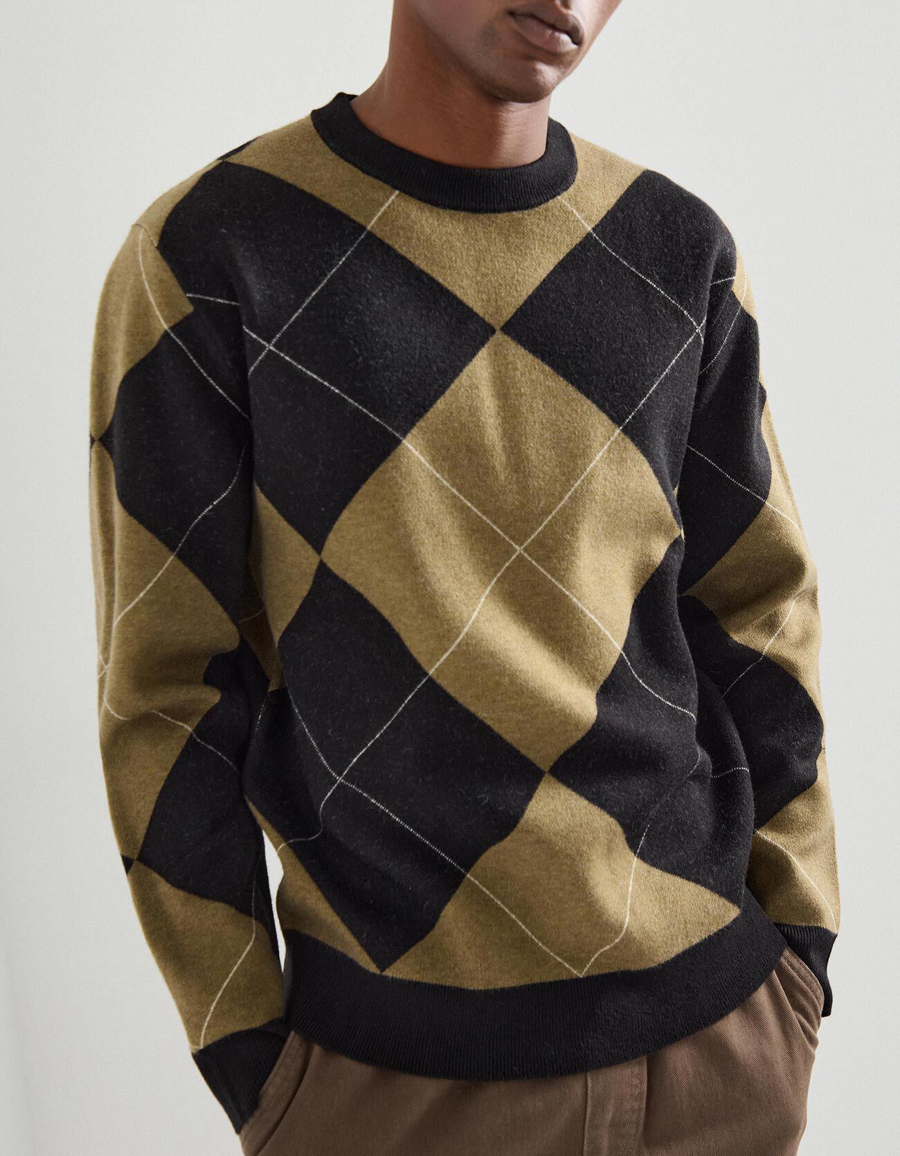 Comprar Online Camisola de Malha, Homem, Castanho