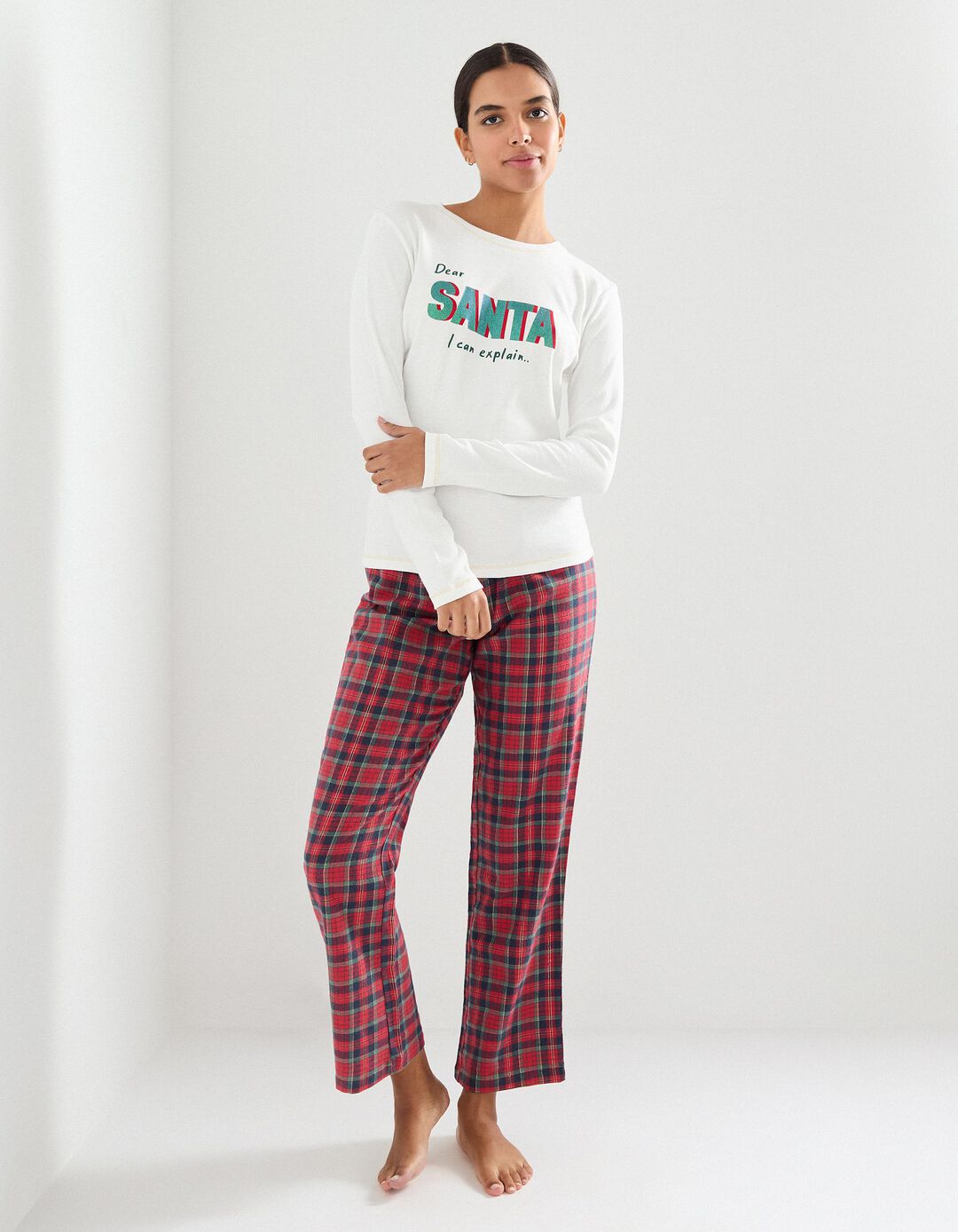 Pijama de Natal, Mulher, Branco