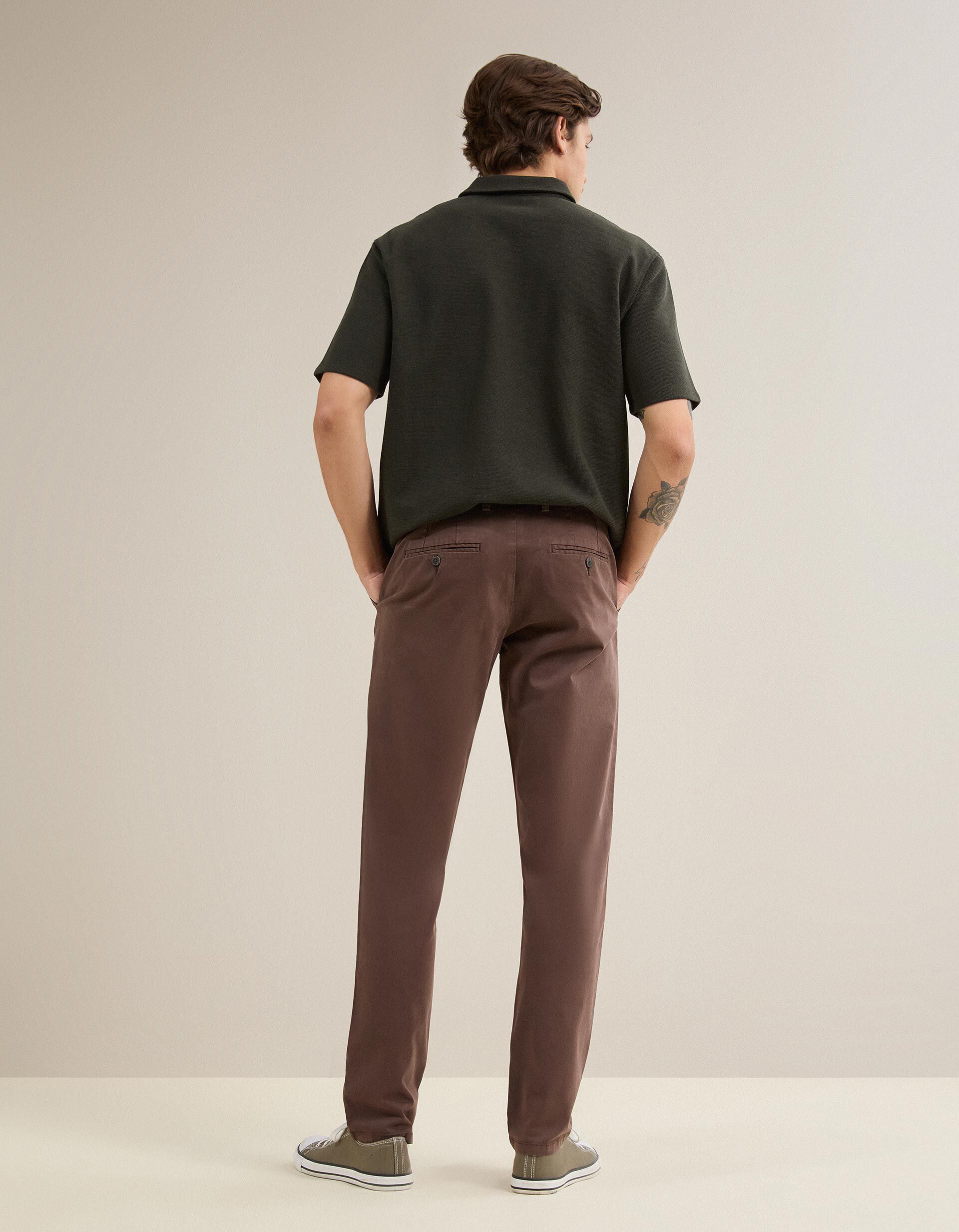Comprar Online Cal&ccedil;as Chino Slim, Homem, Castanho