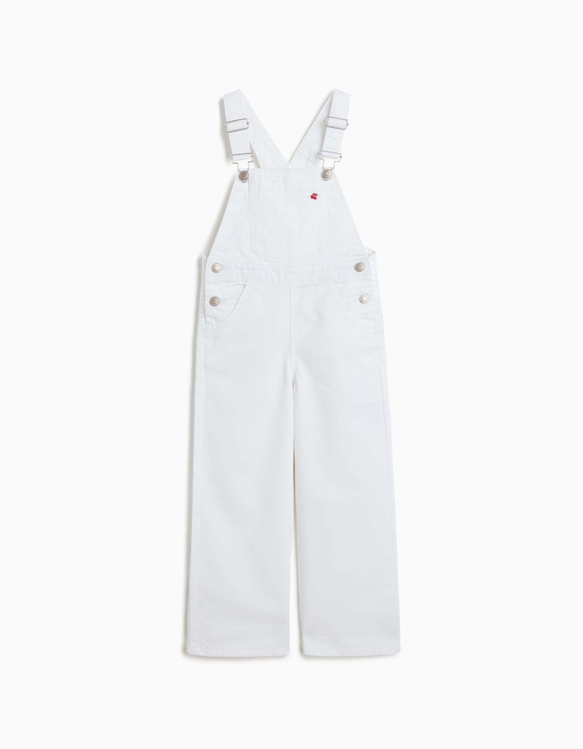 Comprar Online Jardineiras de Ganga 'Wide Leg', Menina, Branco