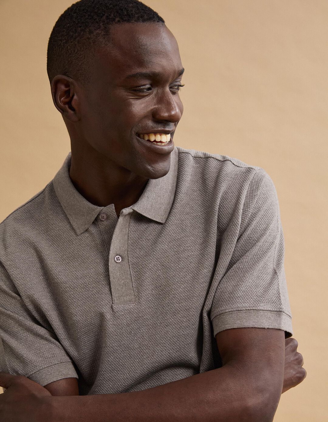 Polo Piquet, Homem, Castanho