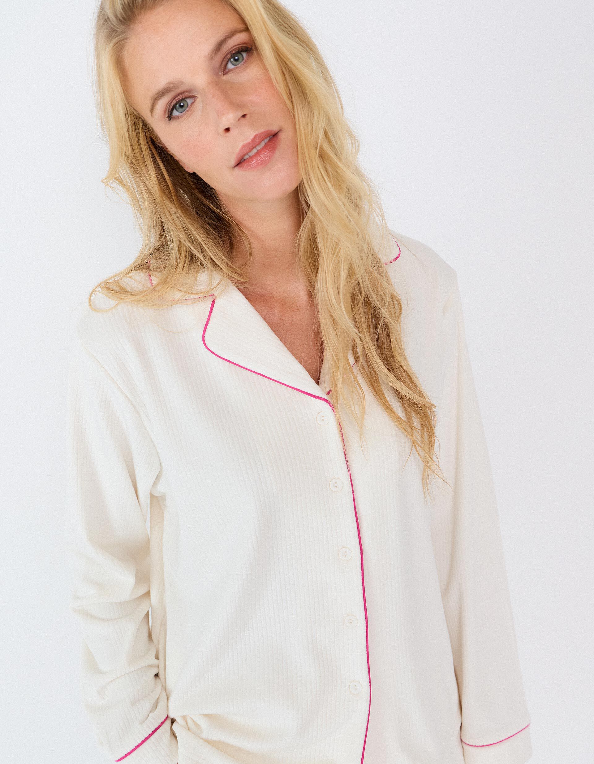 Pijama Com Debrum, Mulher, Branco