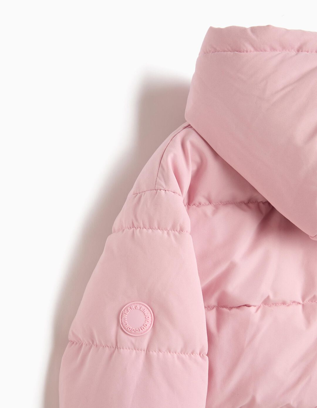 Casaco Acolchoado Com Capuz, Menina, Rosa