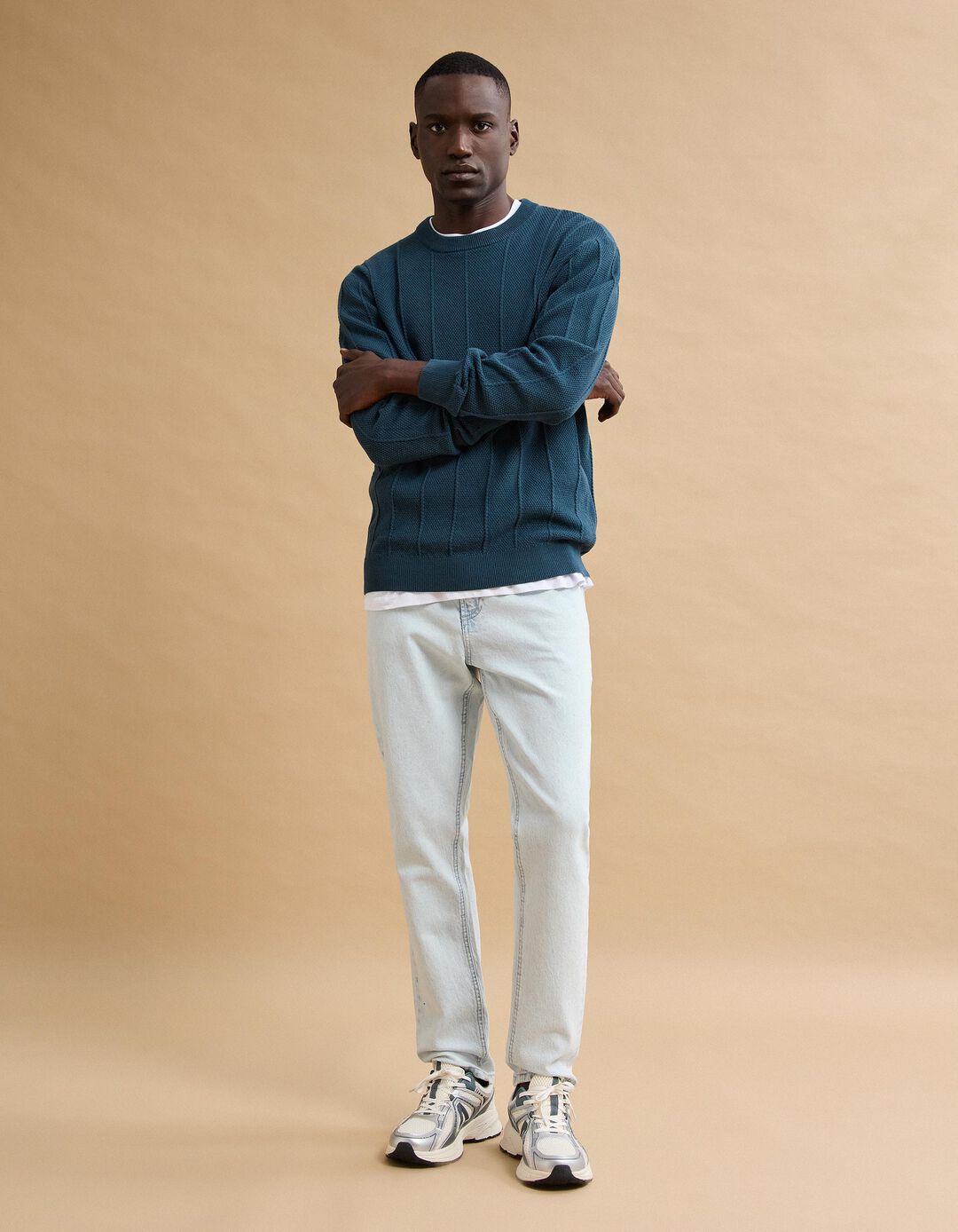 Jeans 'Slim Fit', Homem, Azul Claro