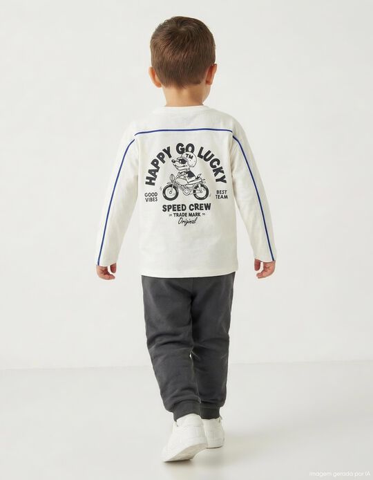 Comprar Online T-shirt de Manga Comprida, Menino, Branco