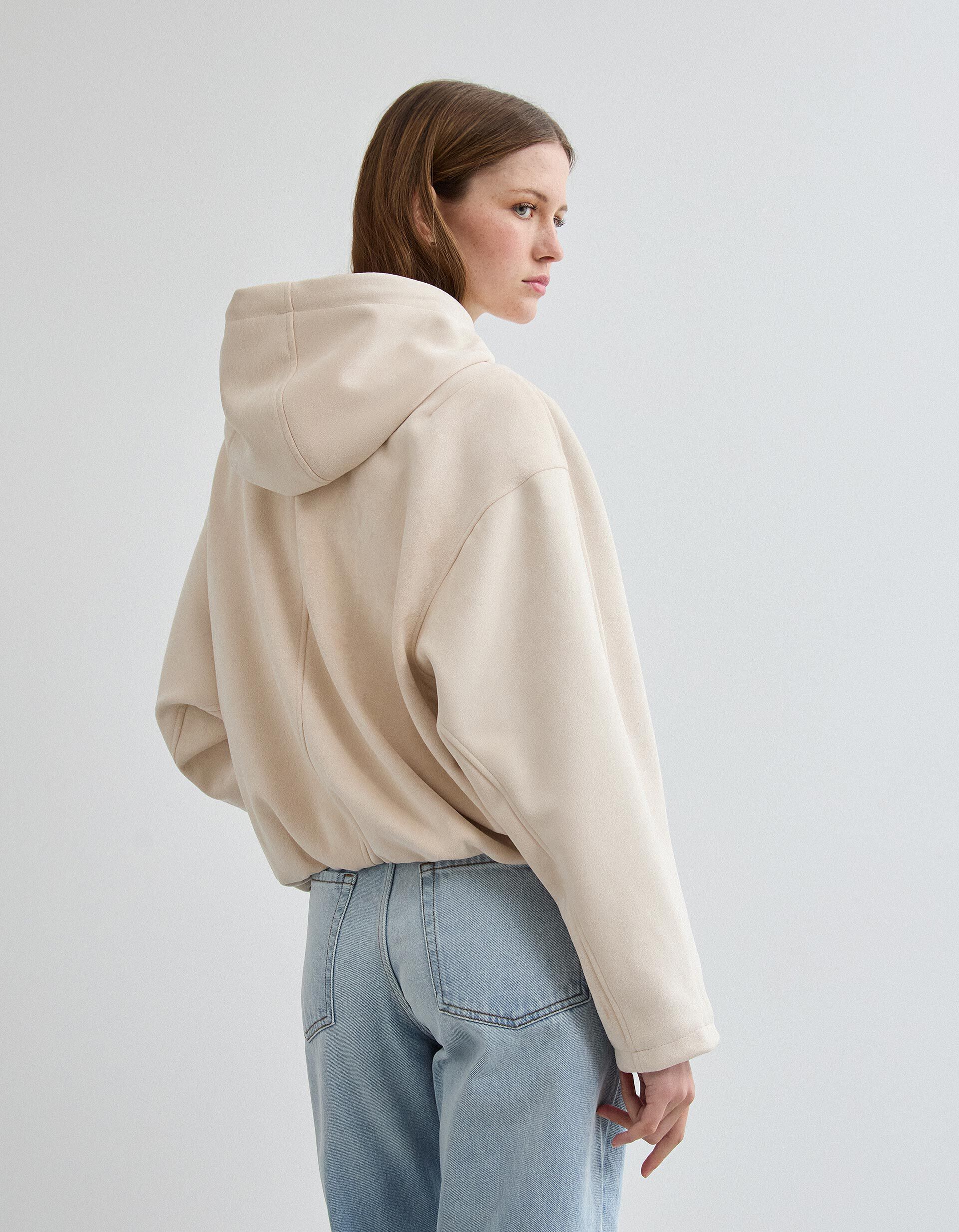 Comprar Online Casaco Efeito Camur&ccedil;a, Mulher, Bege