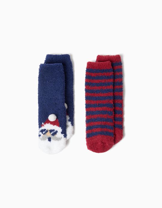 Comprar Online Pack 2 Pares De Meias Natal, Menino, Azul Escuro