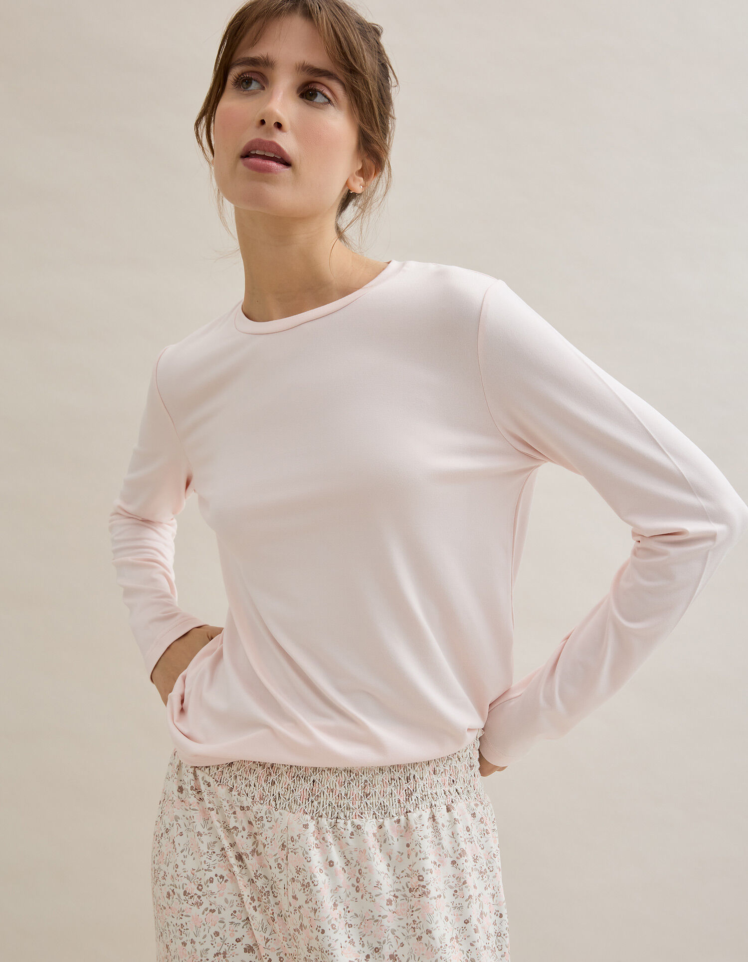 Comprar Online Pijama Flores, Mulher, Rosa Claro 