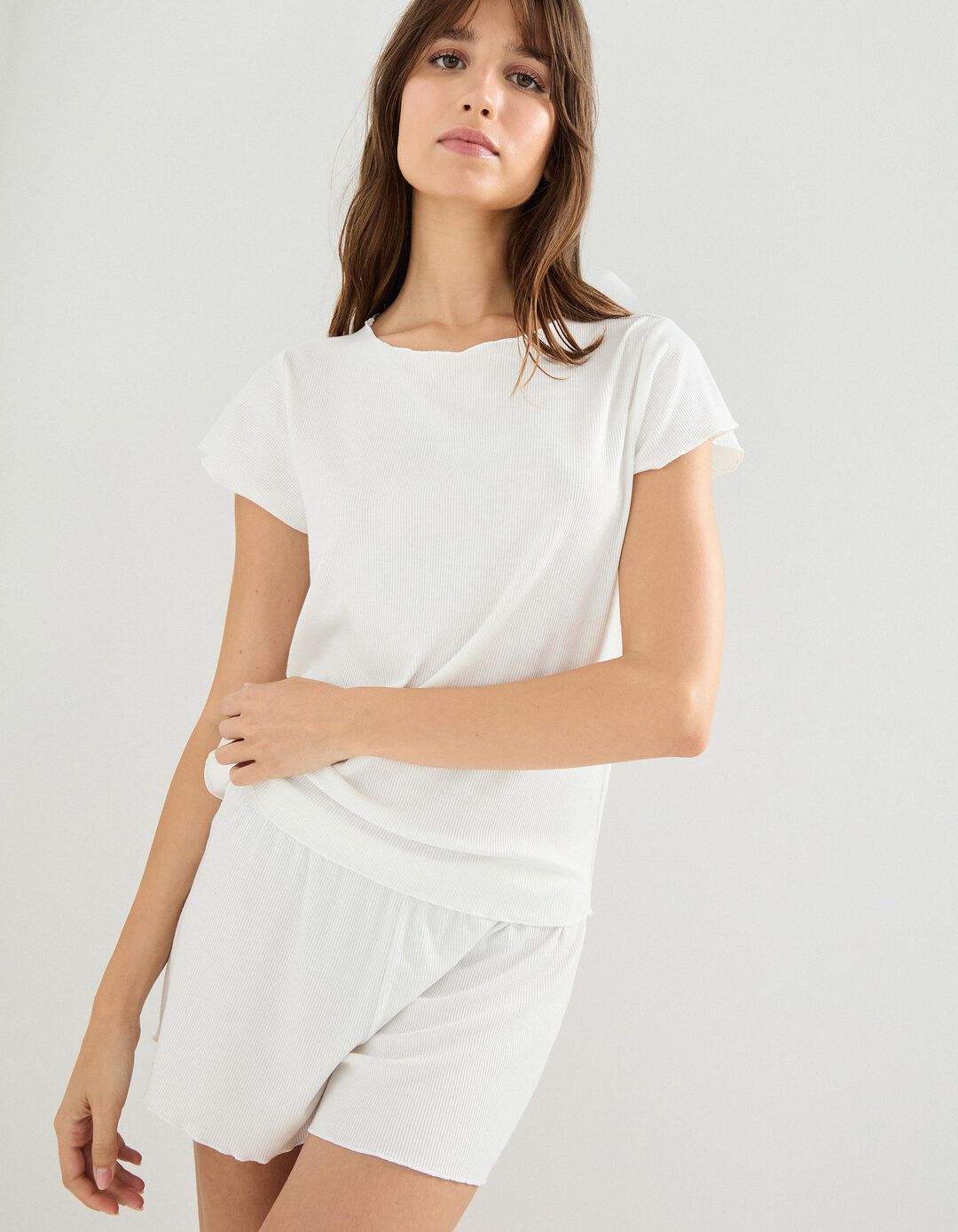 Pijama Jersey, Mulher, Branco