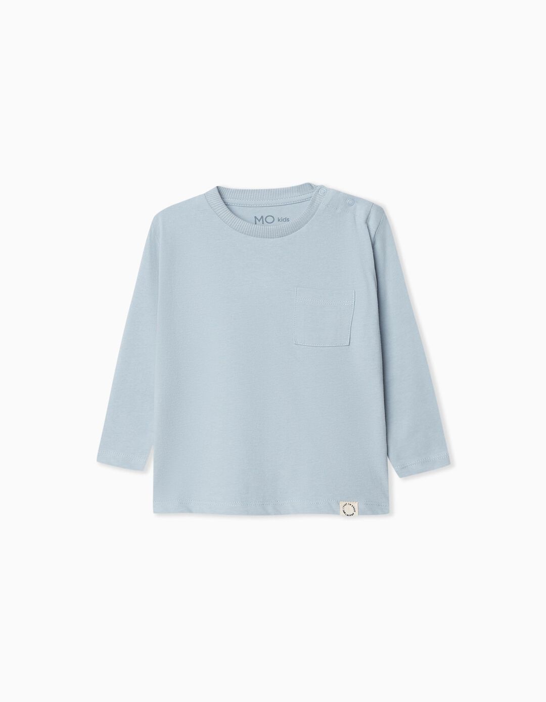 Premium Long Sleeve T-shirt, Baby Boy, Light Blue