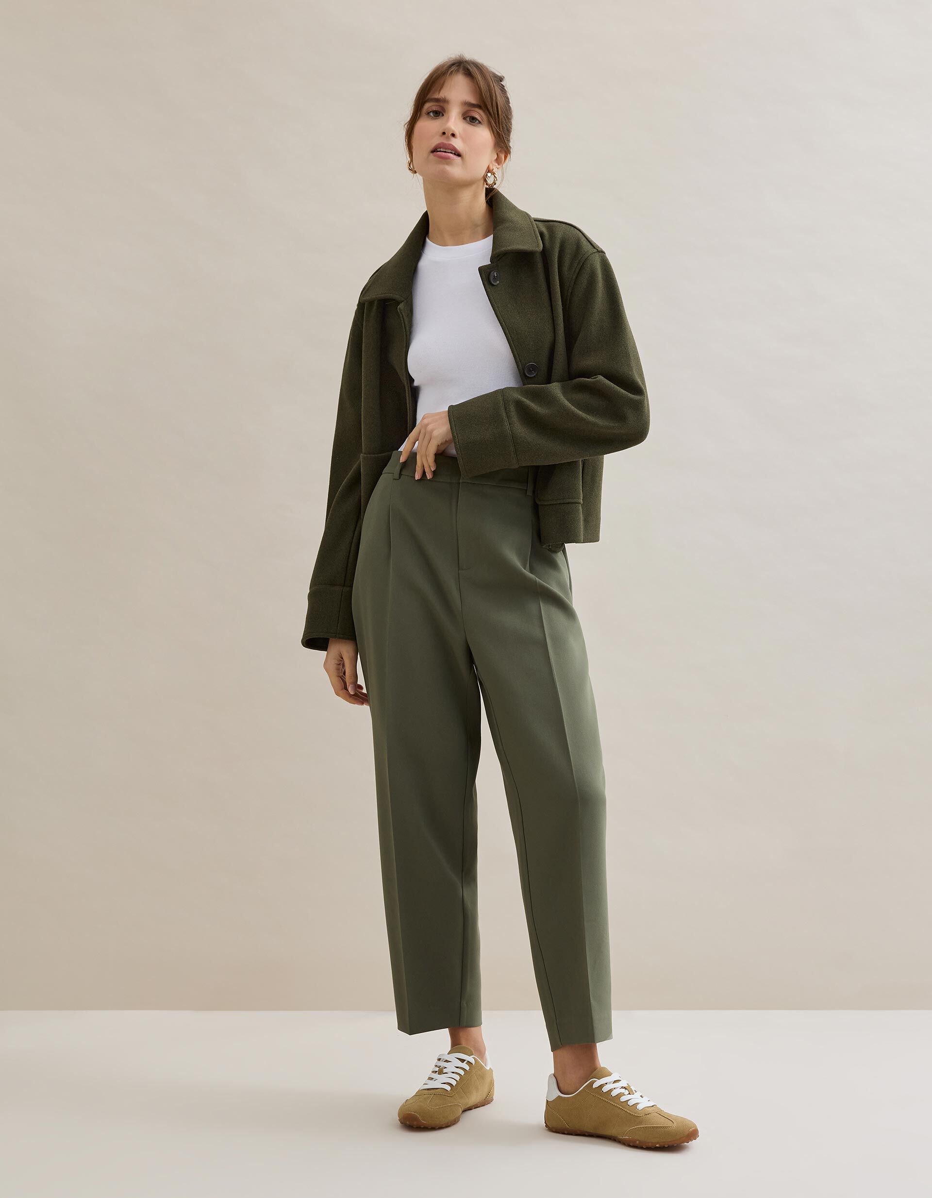 Comprar Online Cal&ccedil;as, Mulher, Verde Escuro