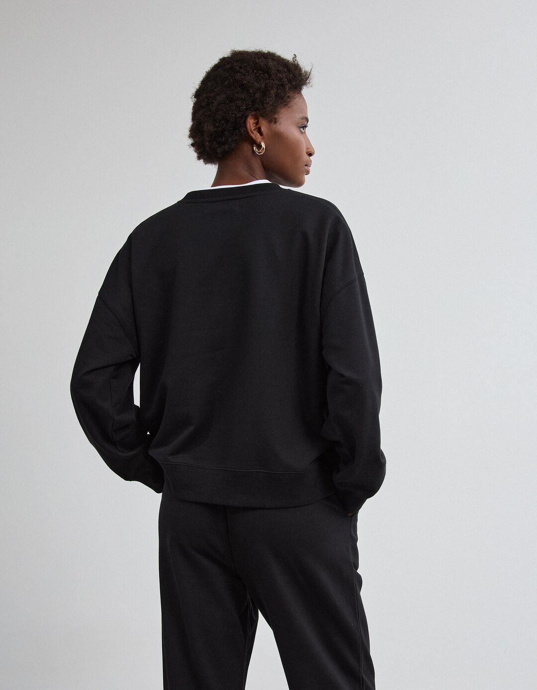 Sweatshirt Jogging, Mulher, Preto