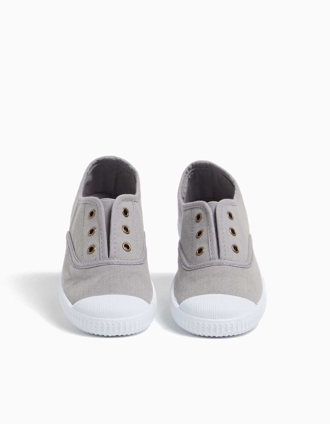 Lace-up Canvas Sneakers, Boy, Gray