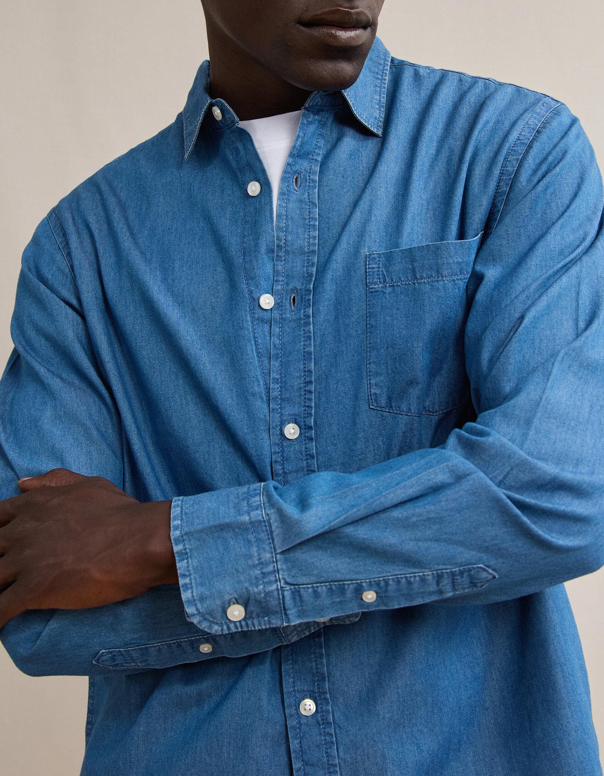 Comprar Online Camisa De Ganga, Homem, Azul 
